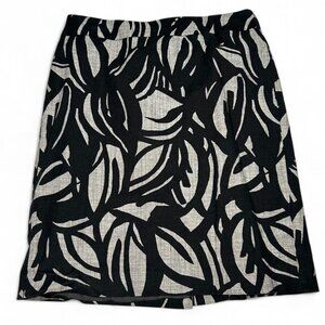 Black White Grey Neutral Pencil Skirt Zipper Size S Office Essential